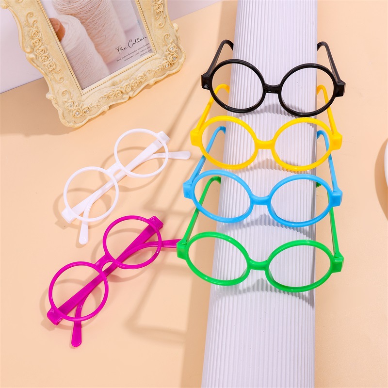 Arale Harry Potter Children's Glasses Frame Without Lenses, Perfectly Round, Doctor-Style Plastic Toy Accessory, Christmas Style