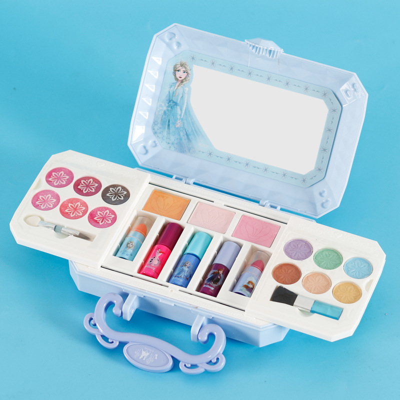 Disney Elsa Children Princess Cosmetics Little Girl Stage Performance Makeup Box Set Birthday Gift Toy