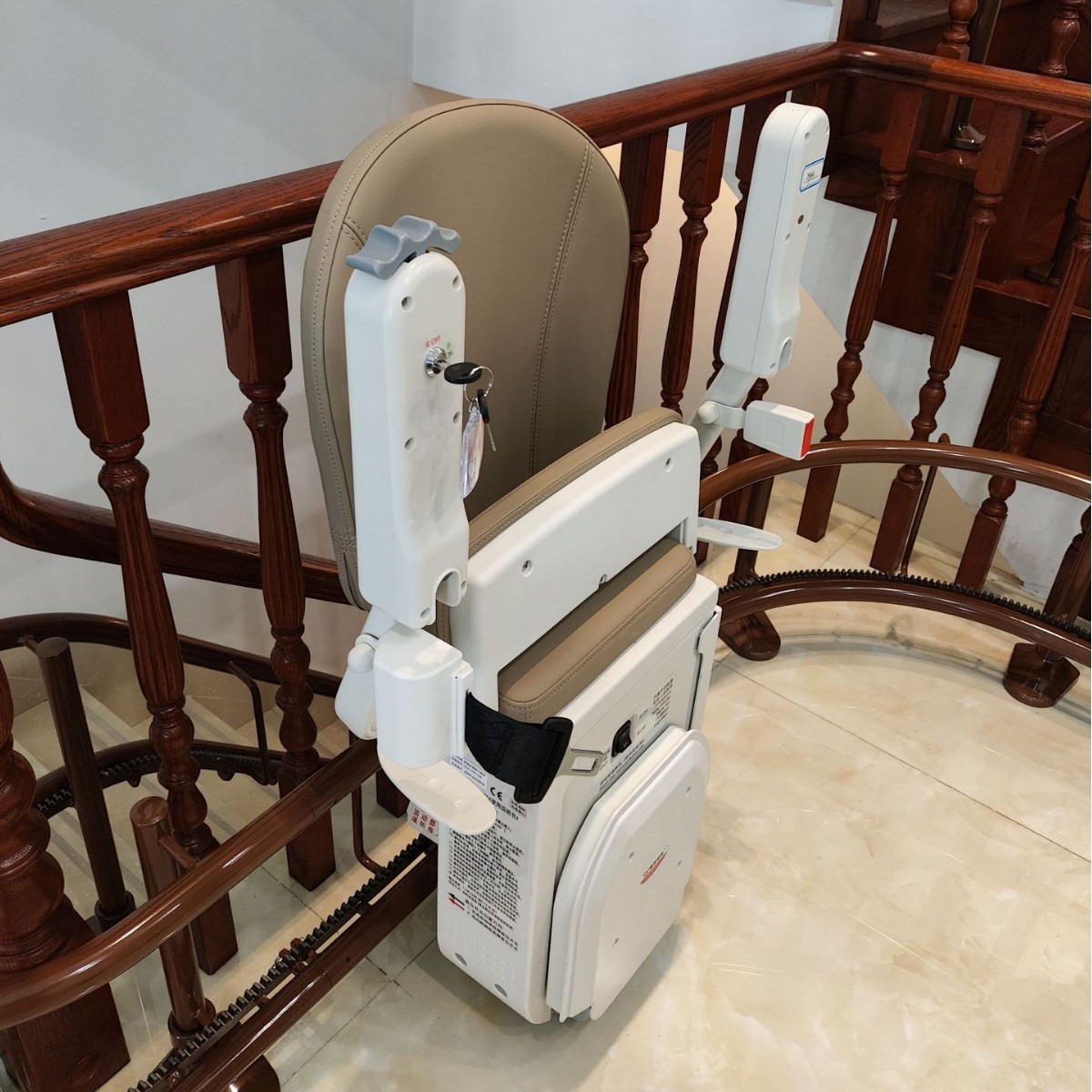 Stair Lift Chair for Elderly, Stair Climbing Seat, Elevator Stair Curved Seat, Silent Electric Elevator