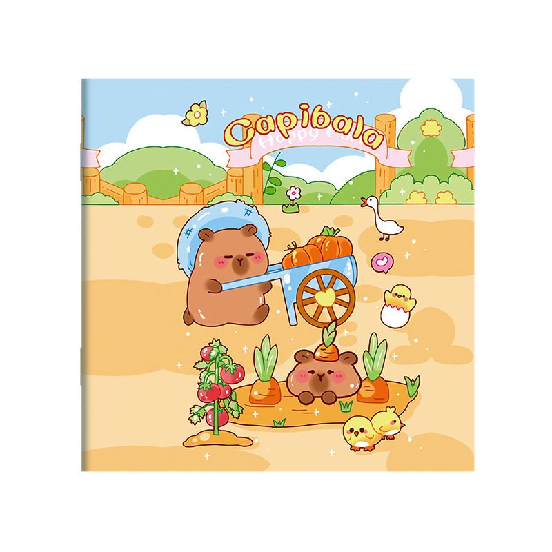 Christmas Cartoon A7 Capybara Pocket Notebook Student Encouragement Prize Mini Lined Notebook Portable Small Notebook 16