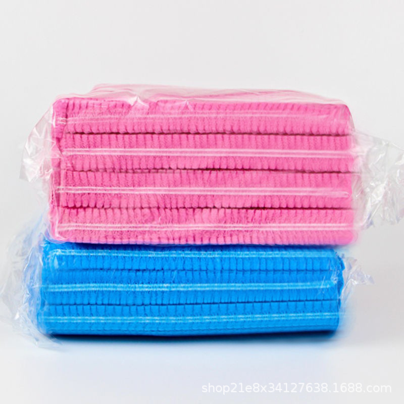 Wholesale disposable non-woven caps dust-proof and hair-proof mushroom caps food factory workshop headgear net strip hats