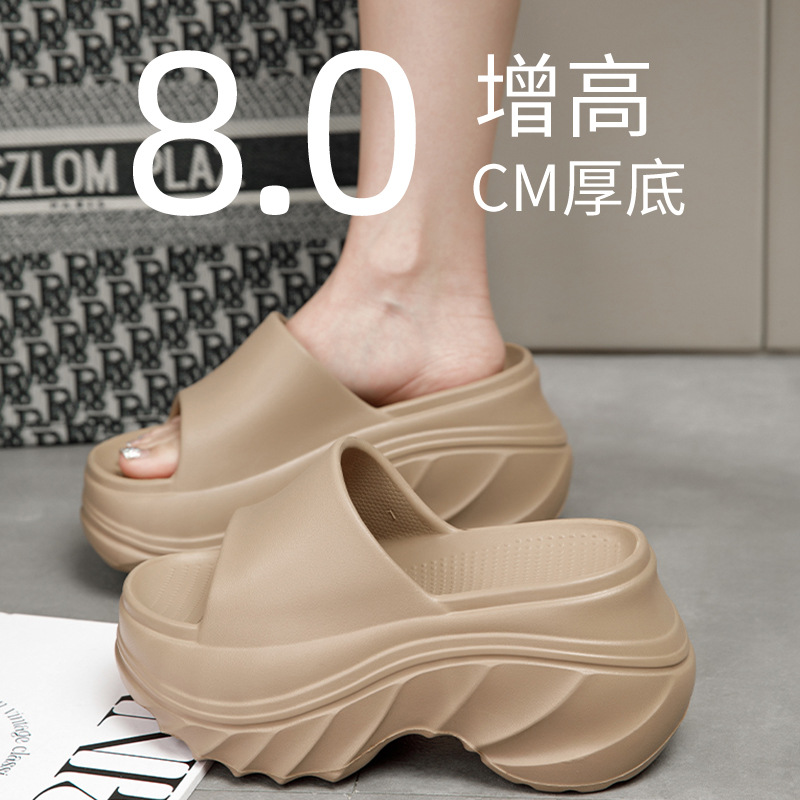 Тапочки Nanbo Wan с утолщенной подошвой 8 см для женщин, летние домашние, износостойкие, нескользящие EVA тапочки