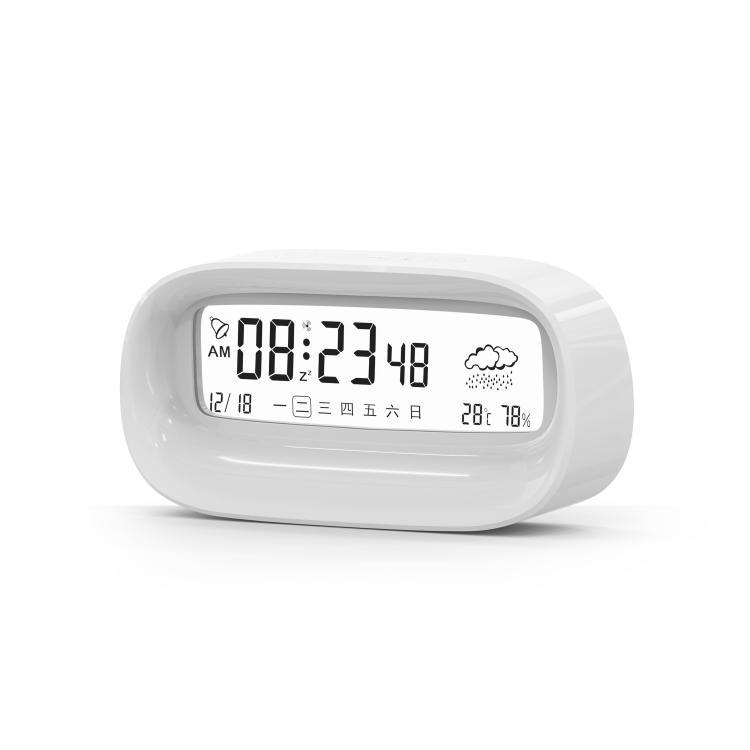 New Rechargeable Alarm Clock with Night Light Creative Gift Cute Cartoon Smart Digital Calendar Transparent Multifunctional