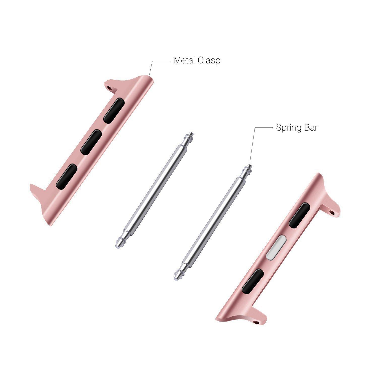 Suitable for Apple Watch Strap Connector Iwatch10 Representative with Ears Stainless Steel Watch Strap Head Factory Wholesale