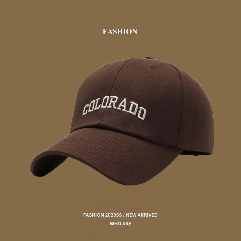 Hat Spring and Summer Baseball Hat Men's and Women's Same Style Letter Large Head Circumference Showing Face Small Large Brim Cap Sunscreen Korean Style