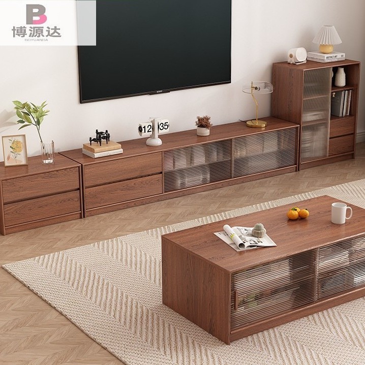 Полный комплект ТВ-кабинет кофейный столик из массива дерева для гостиной