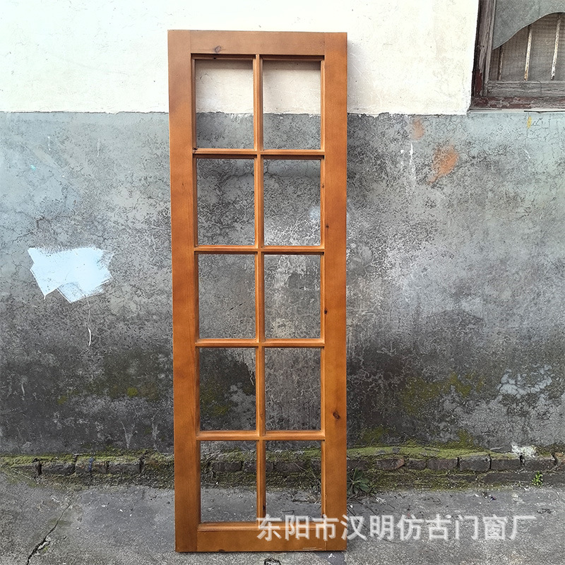 Customized Wooden Simple Windows Solid Wood Glass Windows Log Windows Double Windows Coffee Shop Bar B&B Popular Garden Windows