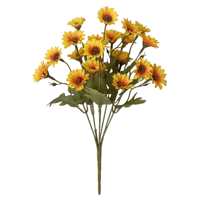 Factory artificial flower autumn color small daisy crafts bouquet small wild chrysanthemum fake flower home garden decoration in stock wholesale