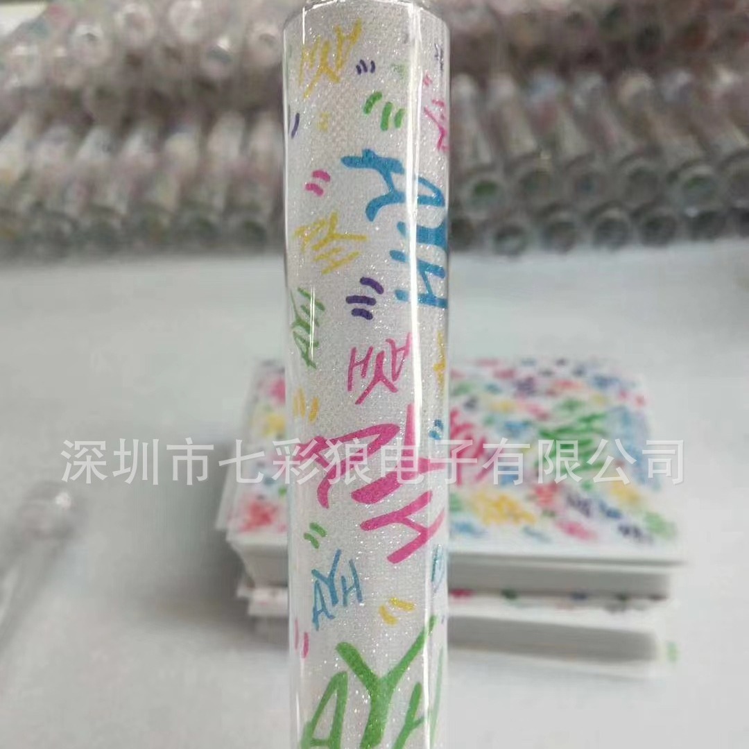 Cross-Border 15-Color Luminous Stick Concert Cheering Concert Anime Fan Call Glow Stick High-Brightness Electroplating Stick