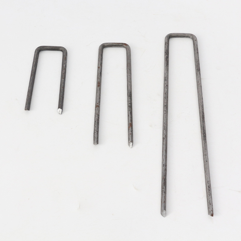 U-shaped ground nail lawn nail ground cloth nail insect-proof cloth nail galvanized ground nail greenhouse Orchard ground film nail outdoor tent nail