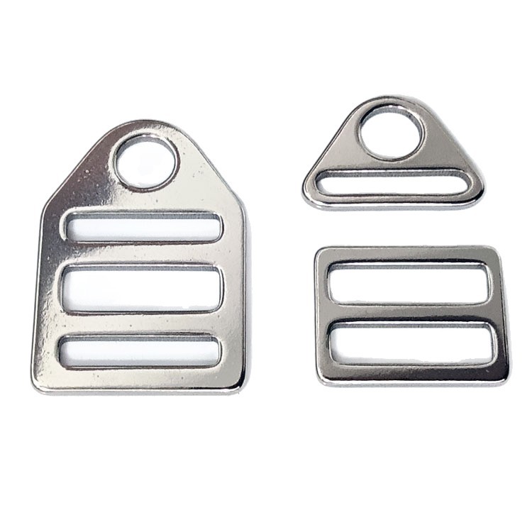 Stainless Steel Metal Luggage Webbing Fixed Adjustment Buckle Accessories Manufacturing Japanese Buckle Nine-Character Mesh Buckle