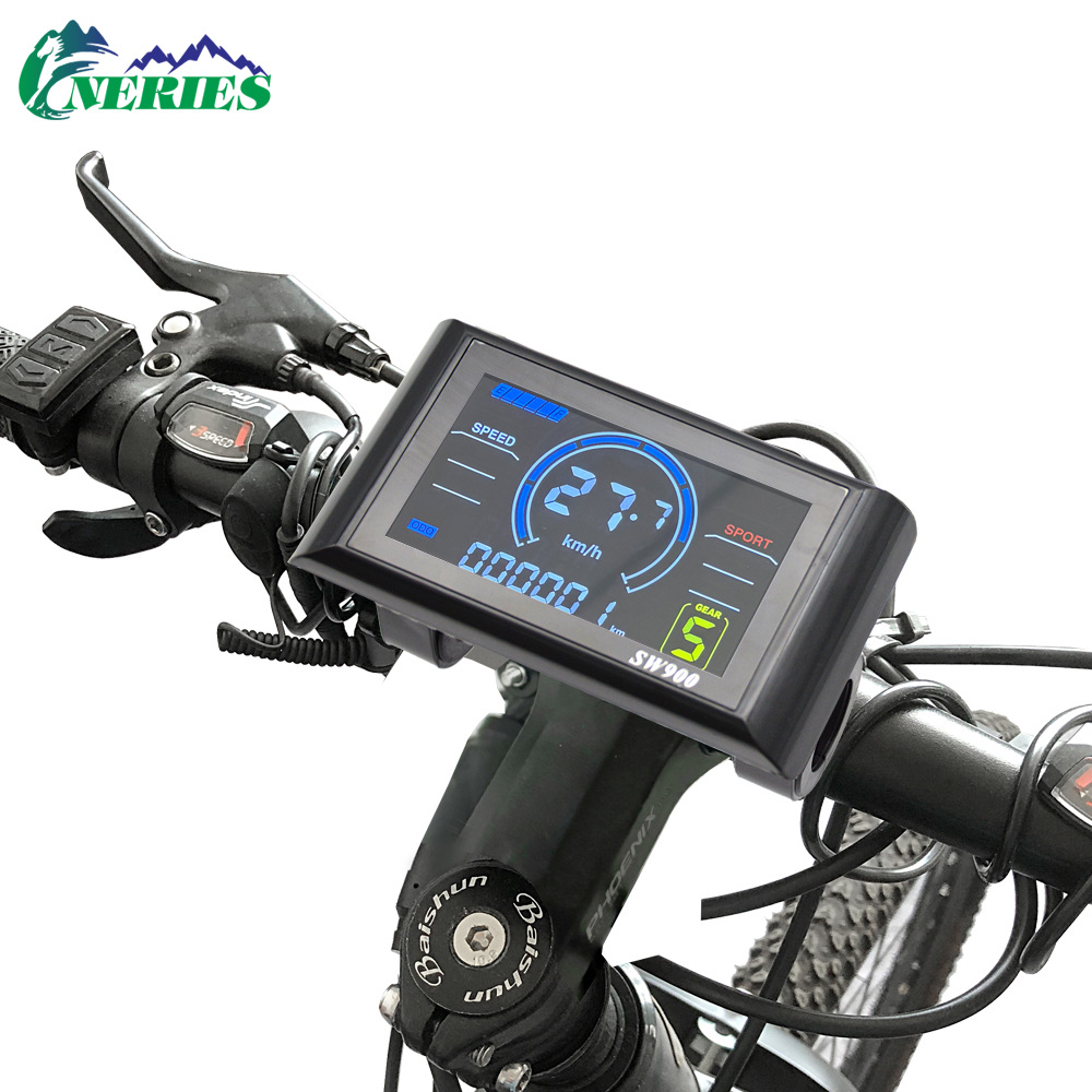 Electric bicycle NFC function smart color screen instrument SW900 mountain bike LCD display five-core modification parts