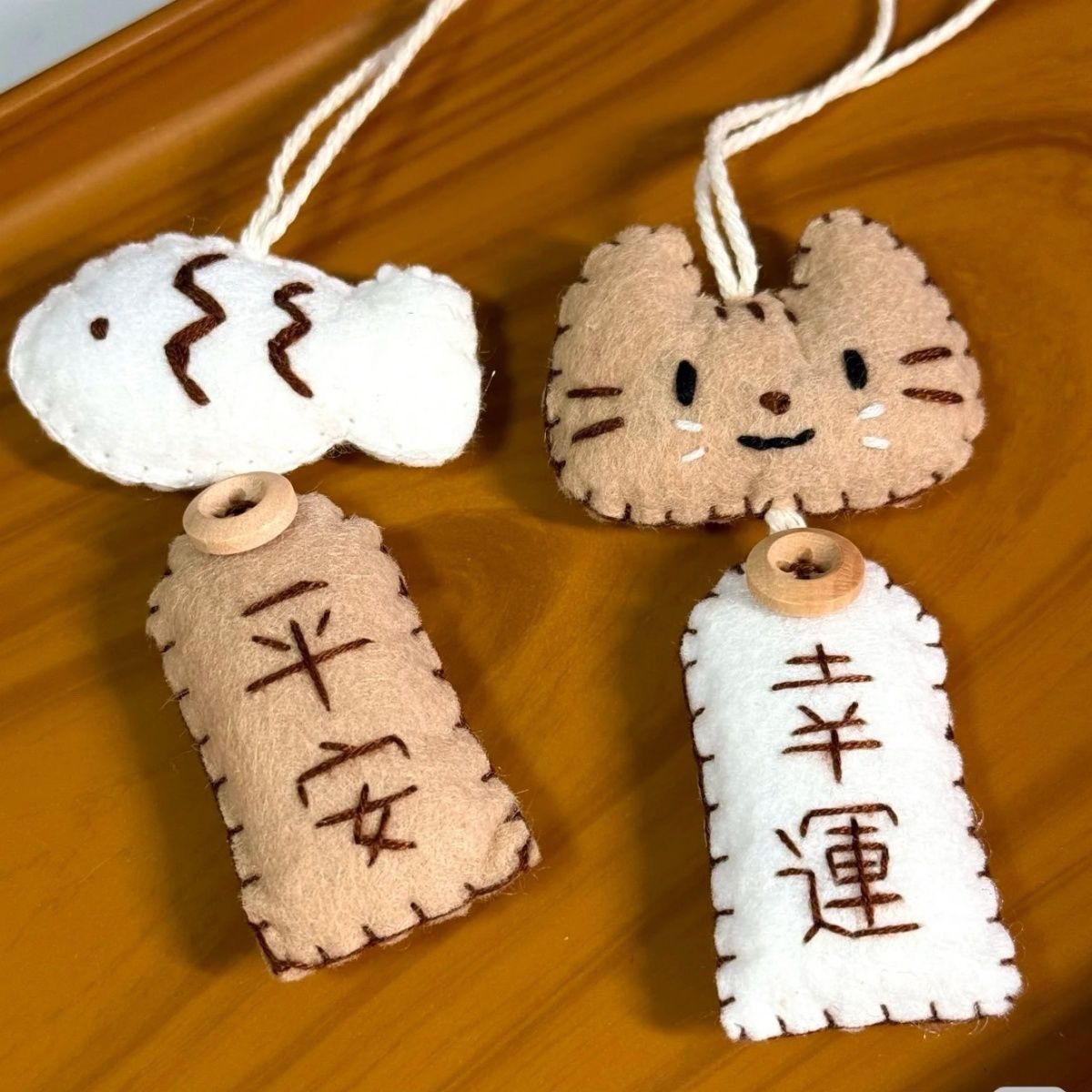 Little Red Book's Same Style Kitten and Fish Non-Woven Fabric Handmade Material Bag Cute Creative Gift Bag Pendant Birthday