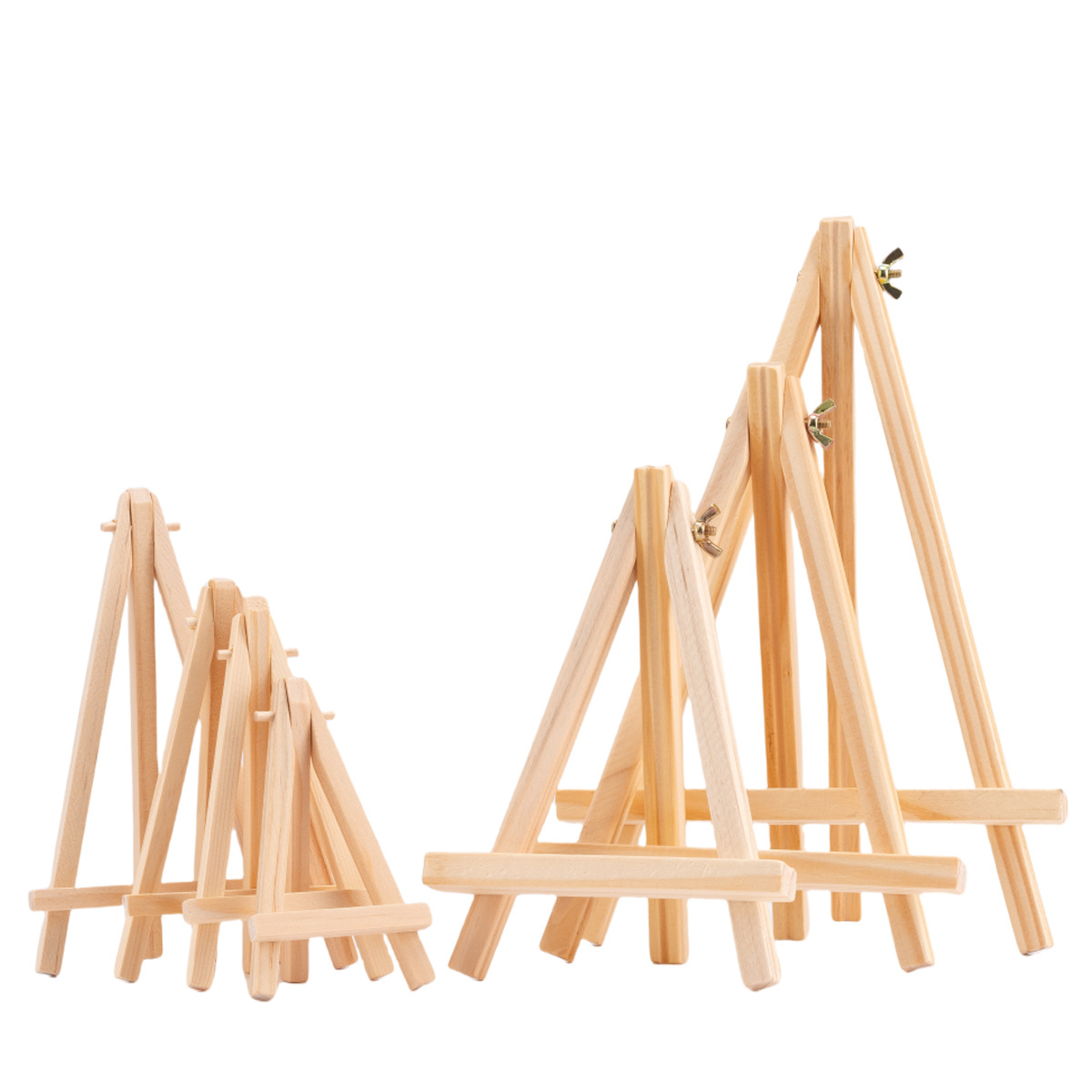 Small Easel Triangle Stand Pine Mini Small Easel Wooden Desktop Stand Display Stand Mini Mobile Phone Tablet Stand