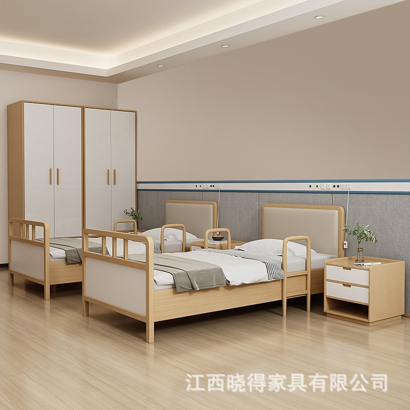 Customized Engineering for Aging-Friendly Care Facilities: Solid Wood Beds, Wardrobes, Bedside Tables, and Wellness Furniture