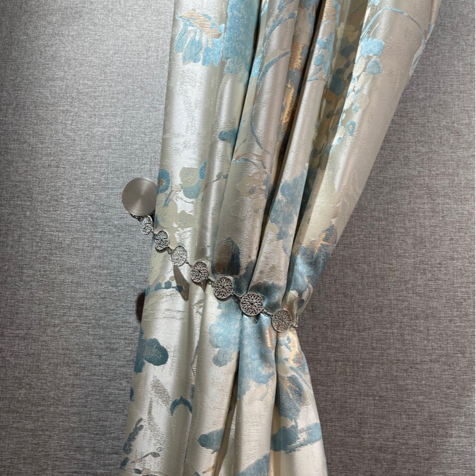 New Chinese Style Light Luxury American Style Curtain Silk Fabric Bamboo Jacquard Precision Twip Cloth Smoother Cheongsam Hanfu Fabric