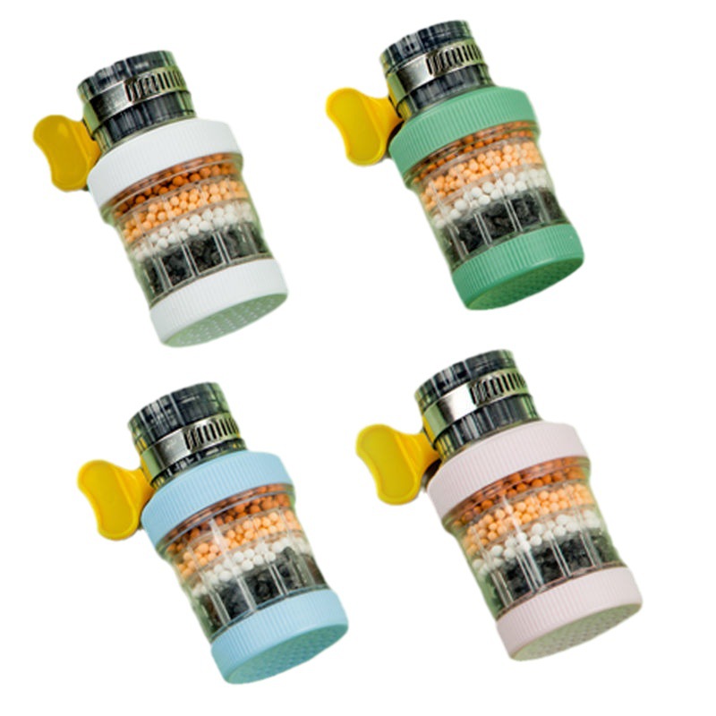 Removable and washable six-layer household faucet filter universal splash-proof shower water saver kitchen tap water filter