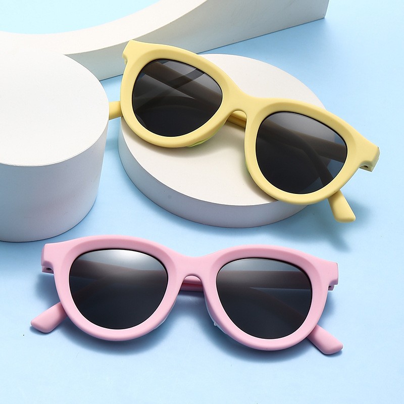 Candy color children's sunglasses fashion retro cute boy sunglasses versatile sunshade girl glasses factory direct sales