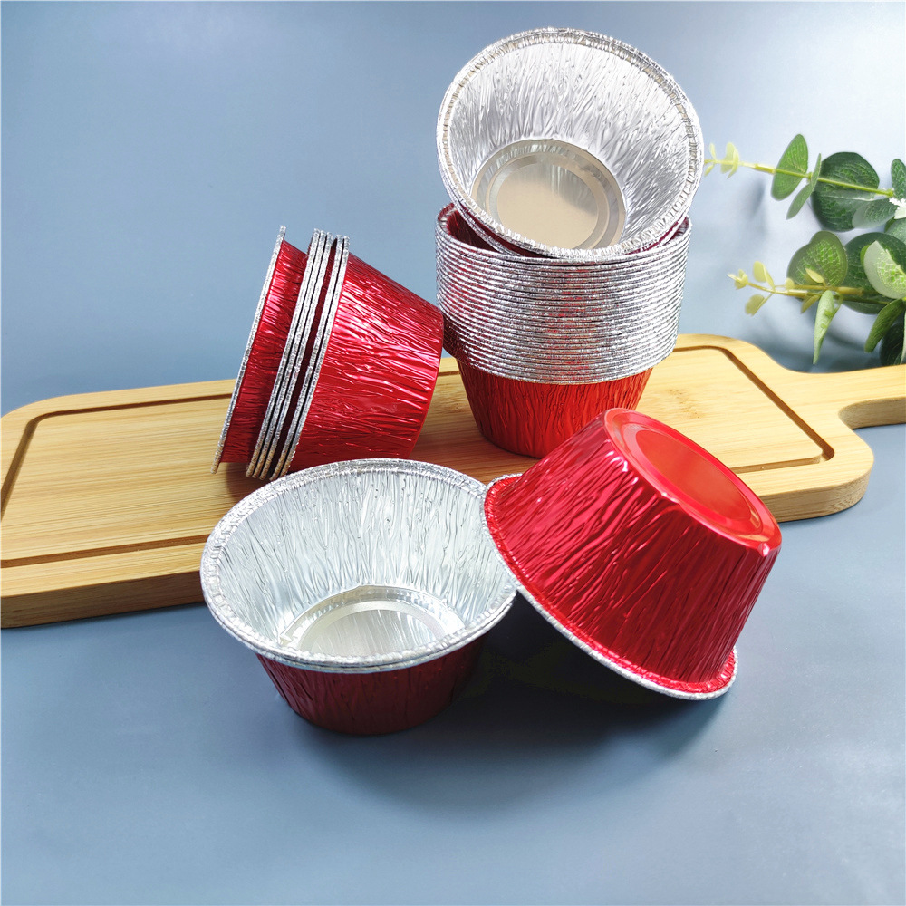 Форма для торта для пароварки, одноразовая посуда, большая красная бумажная чаша, глубокая чаша для яичных тартов