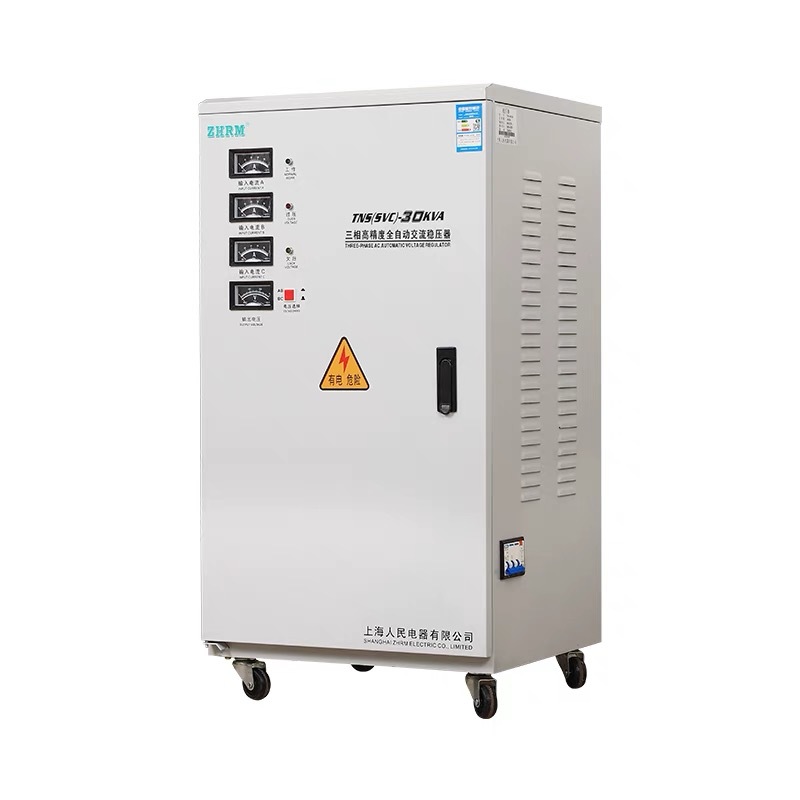 Household Three-Phase Voltage Stabilizer 380V15/20/30/40/60Kw Ultra-Low Voltage High Power Manufacturer Industrial Fully Automatic