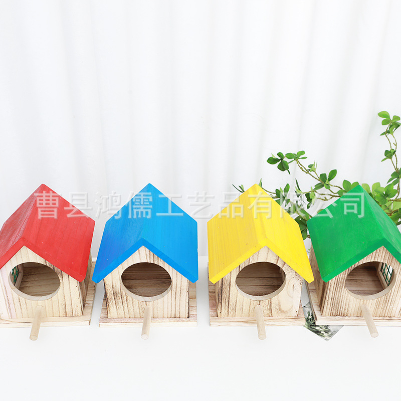 Деревянное укрытие для хомяков мелкие животные ландшафтные принадлежности из массива дерева маленький домик для цветов для морских свинок