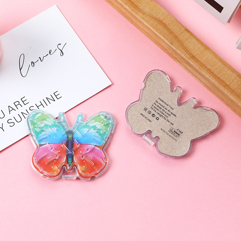 New cartoon butterfly puzzle bead maze toy handheld balance ball Track maze children's toy reward