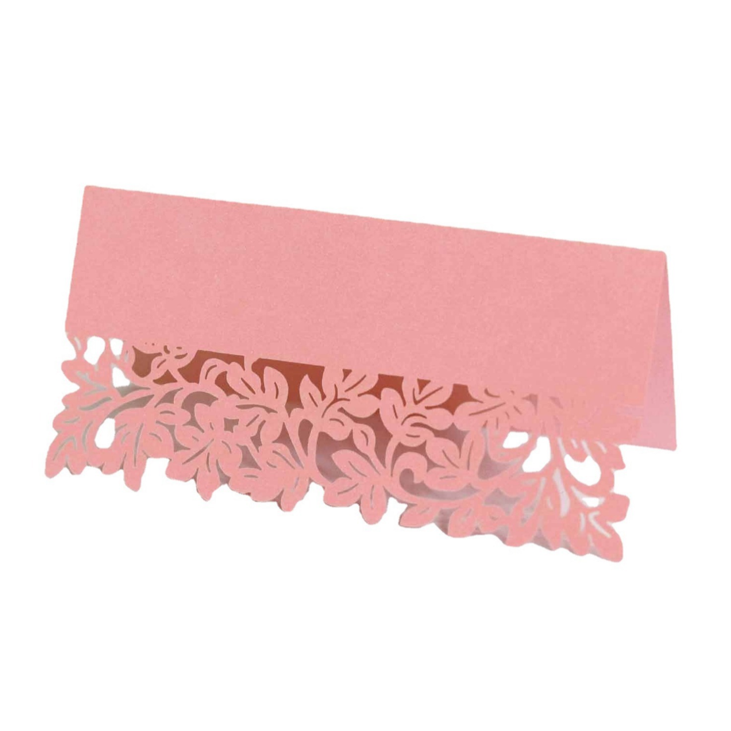 Export Amazon wedding laser three-dimensional seat card hollow leaf table card White butterfly name card wholesale