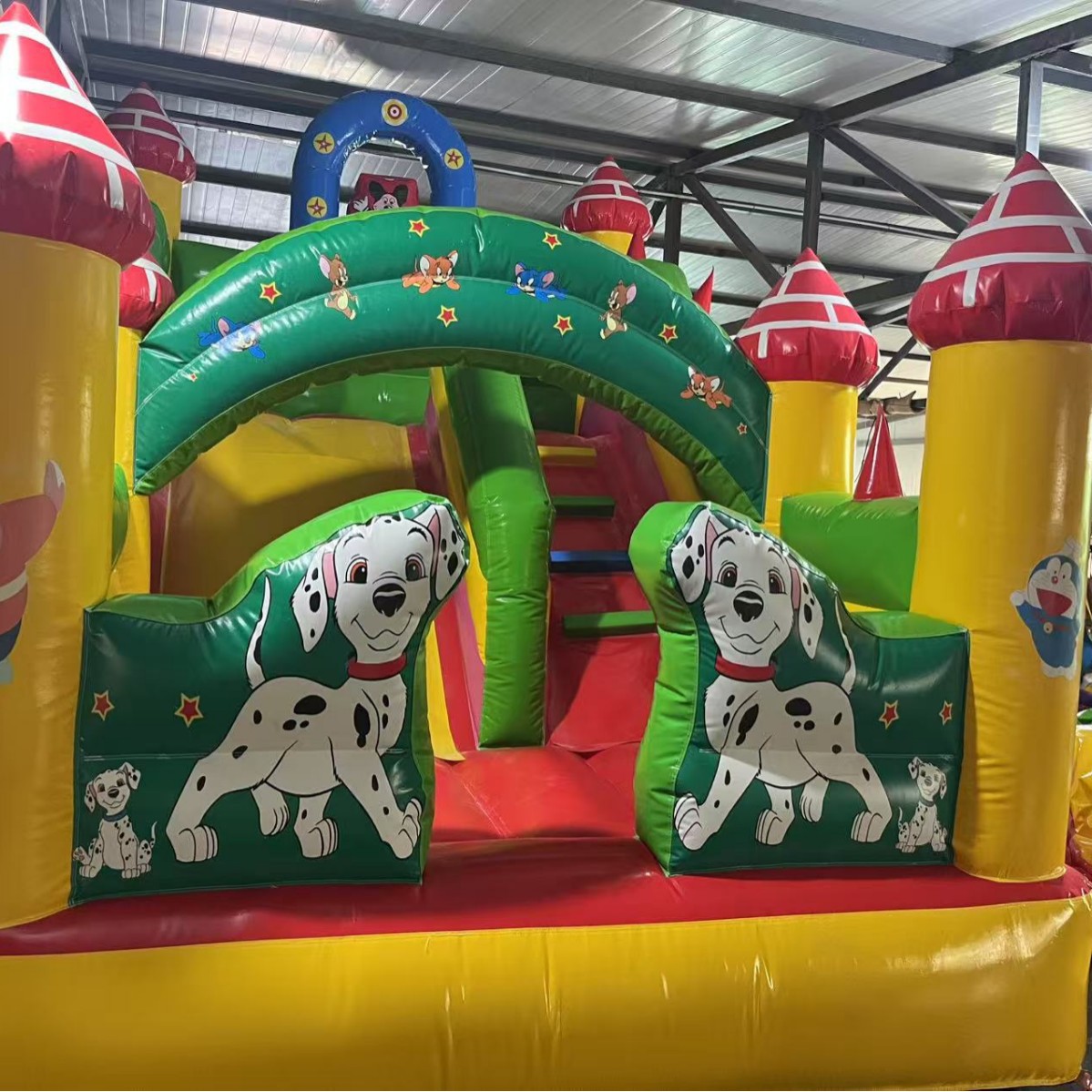 4*6-24 Custom Inflatable Castle Dalmatian Theme Factory Direct Sales Large Slide Children's Paradise
