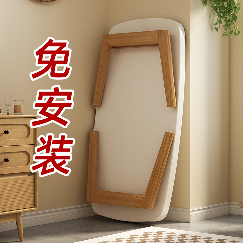 Оптовая продажа японского кофейного столика, маленький стол для гостиной в стиле инстаграм, стол из массива дерева без сборки, складной кофейный столик