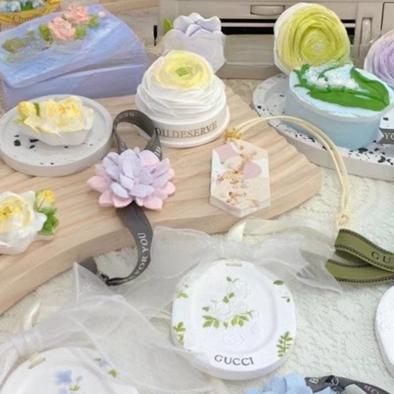 Korean-style Super Aromatherapy Precision Gypsum Powder Brand Car Pendant Ornaments Ultra-white Ultra-fine Ultra-hard Nano Gypsum Powder