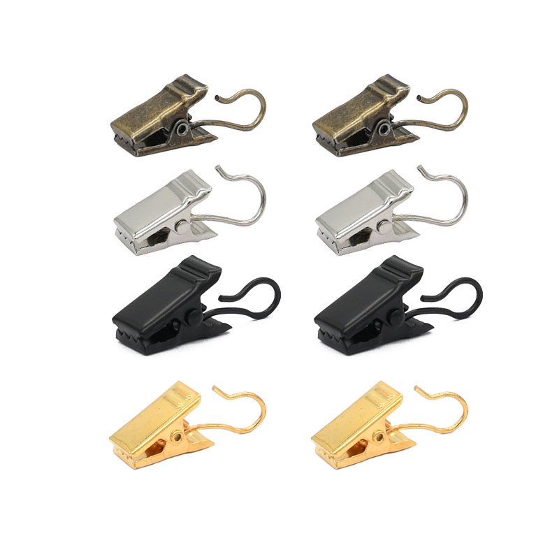 Ivan Bathroom Accessories Silent Shower Curtain Clip Metal Corrosion-Resistant Shower Curtain Clip Strong Load-Bearing Curtain Clip