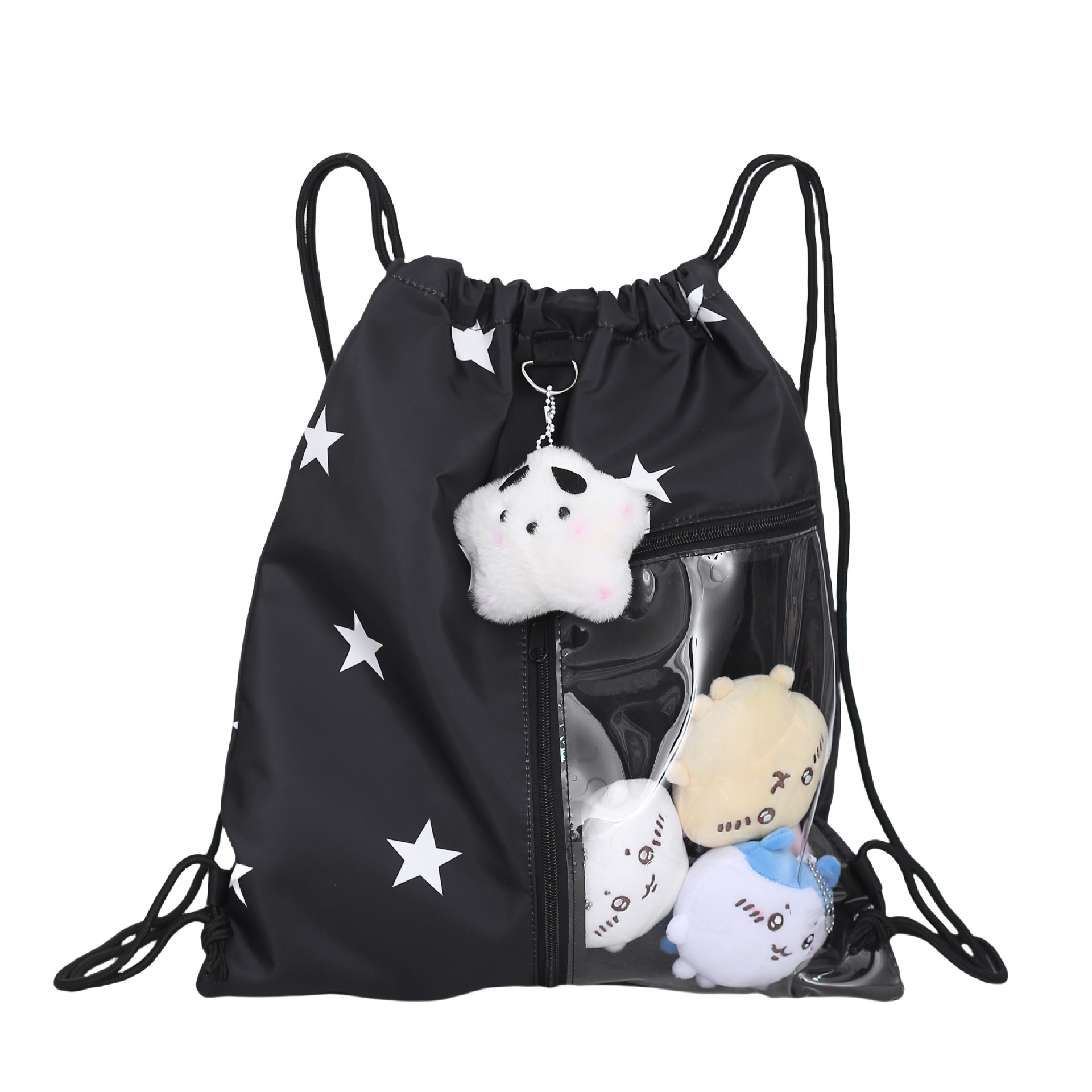 Cute Large-Capacity Drawstring Backpack Niche Original Versatile Street Backpack Lightweight Travel Japanese Backpack Trend