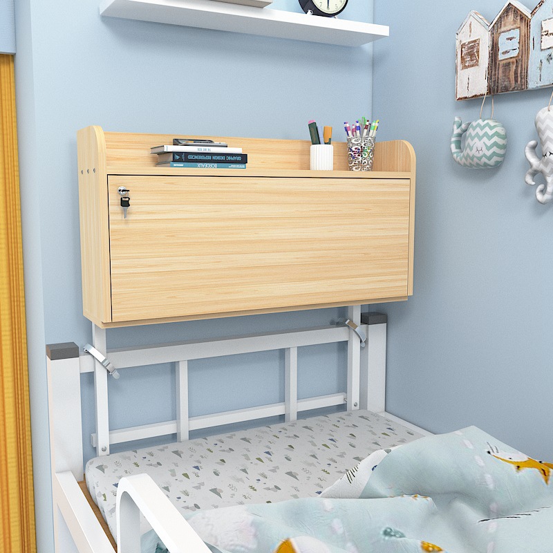 College Student Bed Desk Dormitory Upper Bunk Suspended Lazy Study Table Dormitory Lower Bunk Foldableable Computer Table