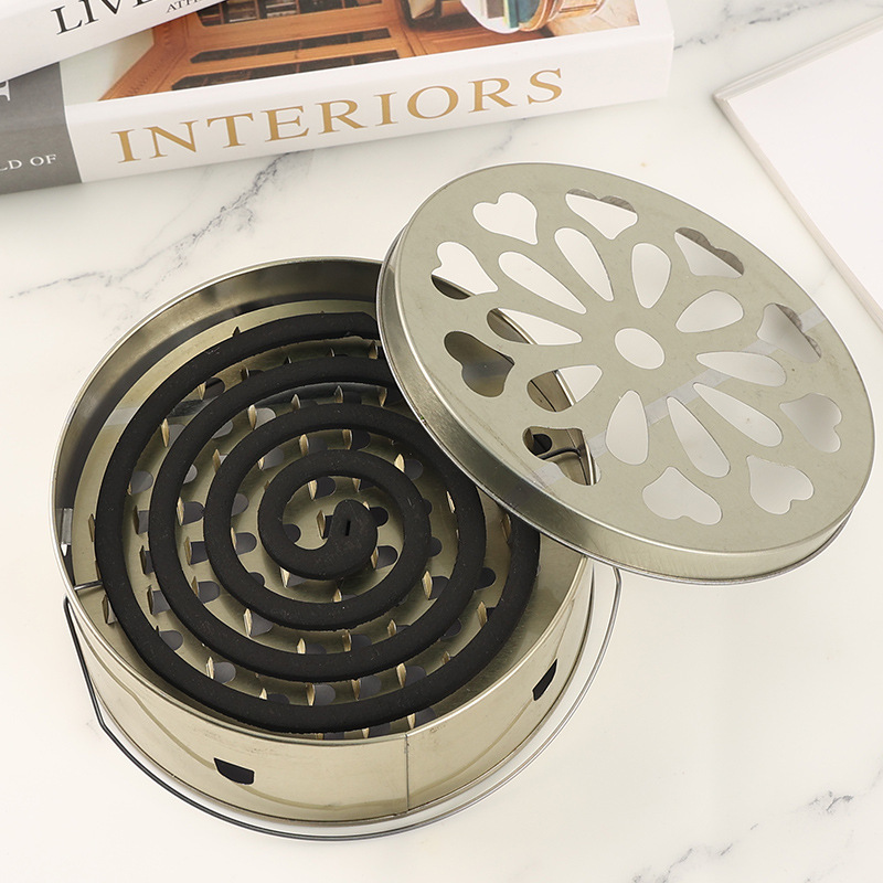 Love Mosquito-Repellent Incense Box with Lid, Fire-Proof and Anti-Kicking Mosquito-Repellent Incense Tray, Ash Tray, Mosquito-Repellent Incense Tray, Satchel Mosquito-Repellent Incense Holder