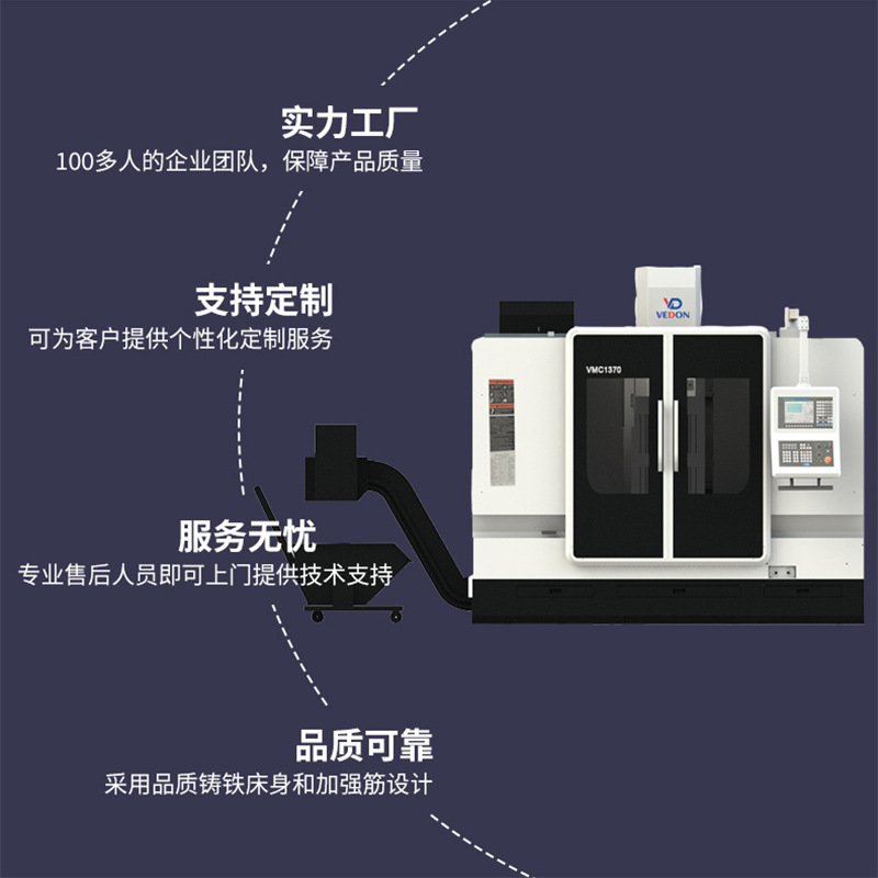 Factory Customized Vmc1160855 Vertical Machining Center Automatic Cnc Machine Tool Four-Axis Five-Axis Model High Precision