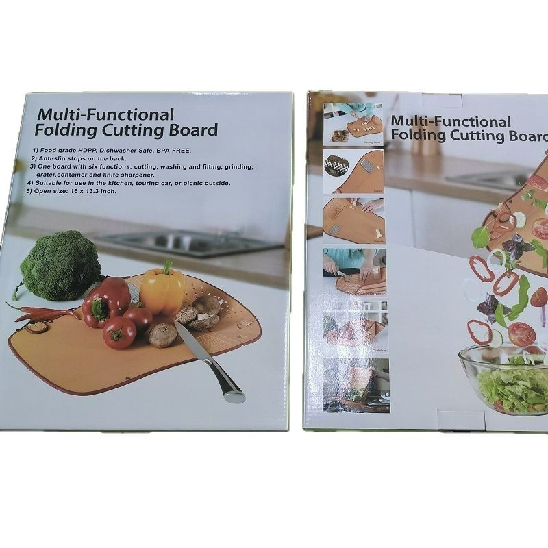 Household multi-functional folding cutting board grinding ginger garlic drain basket cutting vegetables easy to clean cutting board mildew washing cutting board wholesale