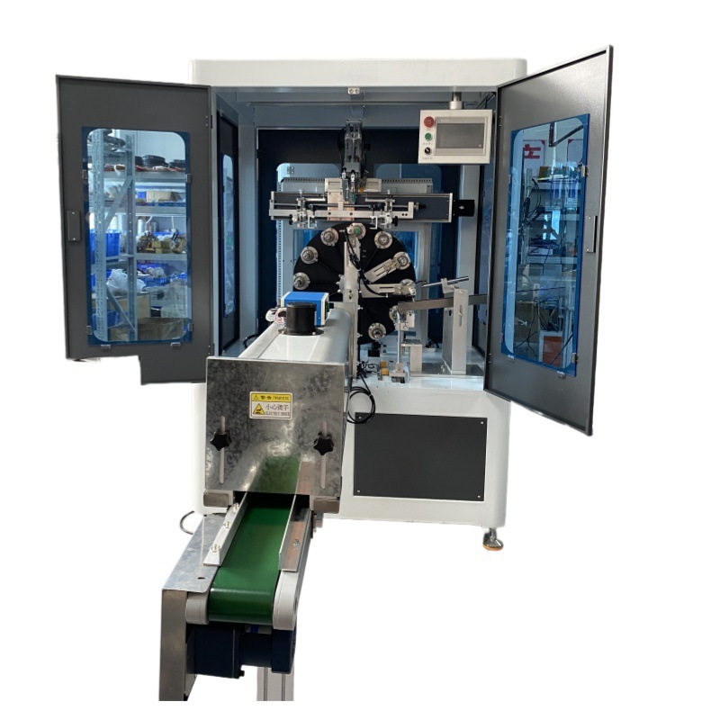 Large Circular Curved Surface Fully Automatic Screen Printing Machine for Bottle Caps, Multi-Color Plastic Bottle Body, Bottle Screen Printing Machine, Screen Printing Machine