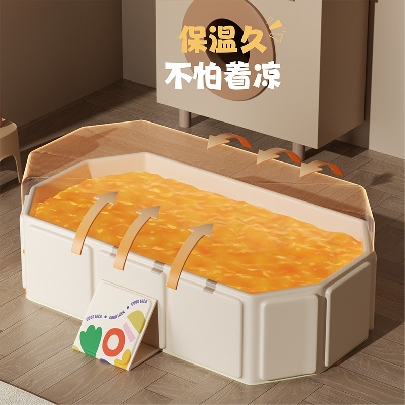 Qiqi Baby Bathtub Large Size 0-5 Years Old Kidsren's Foldableing Bathtub Baby Can Sit and Lie down Newborn All-In-One Bathtub