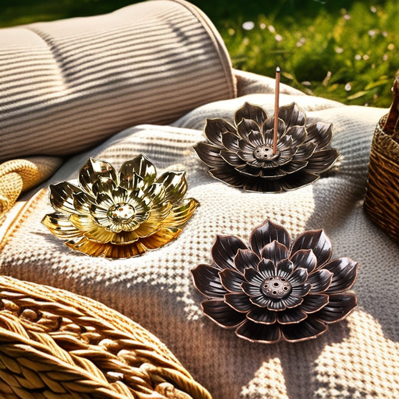 Лотосовый держатель для благовоний из сплава, аксессуары для чайного набора