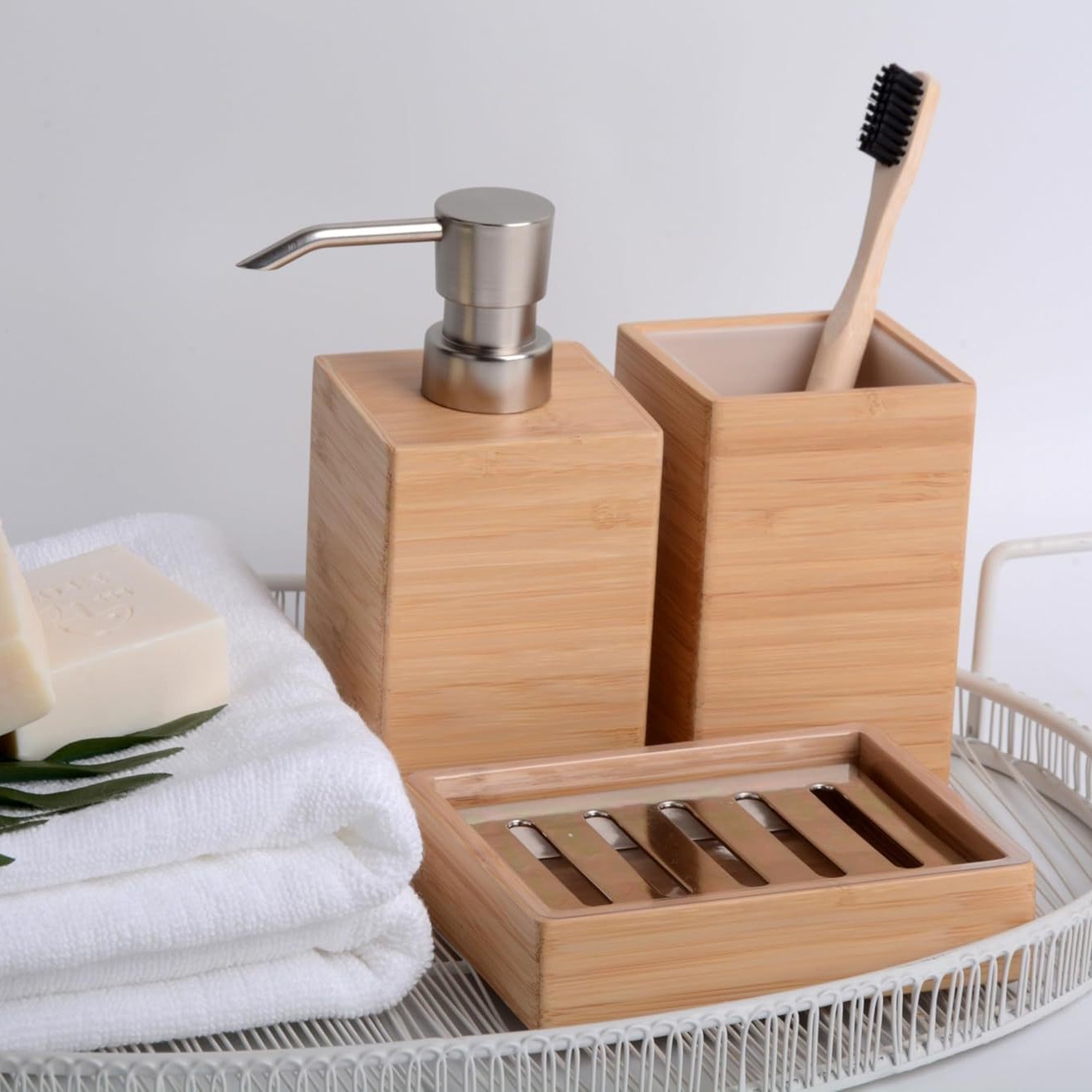 Бamboo мыльница, влагостойкая, для хранения косметики