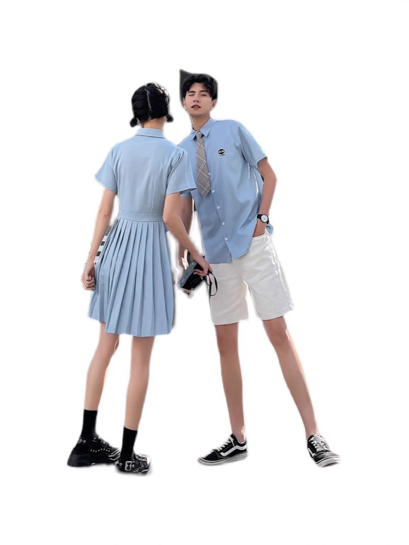 Graduation season sweethearts outfit new primary school junior high school students recite chorus shirt dress embroidery class uniform school uniform