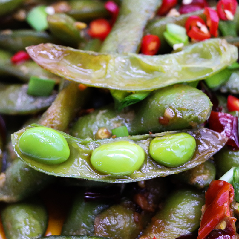 Nianfuxiang Spicy Edamame Hunan Specialty Cold Edamame Hotel Restaurant Appetizer Snack 380G/Pack