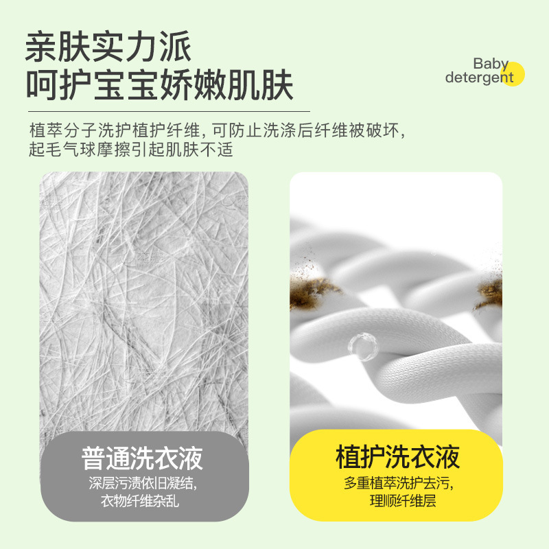 Plant Care Laundry Detergent 2kg Soap Liquid Quantity Batch 2 Bottles of Baby Intimates Laundry Detergent Household 4kg Pack Wholesale Whole Box Batch