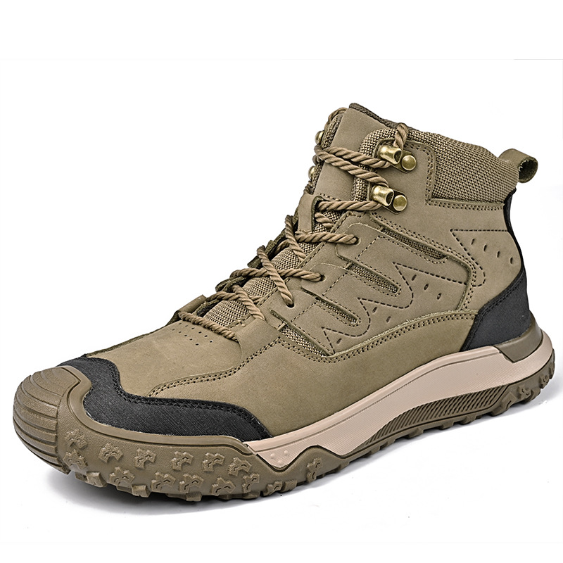 Winter foreign trade non-slip outdoor high-top shoes men's wear-resistant breathable hiking shoes new cross-border plus size men's hiking shoes