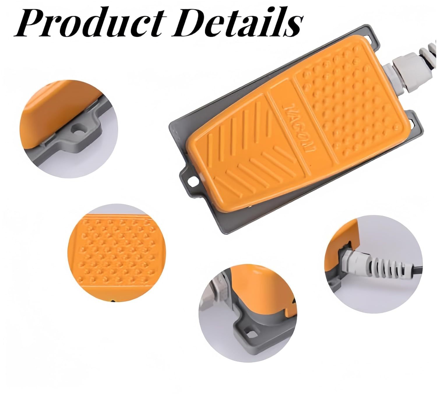 Mioke Foot Switch Industrial Metal Foot Switch Foot Pedal