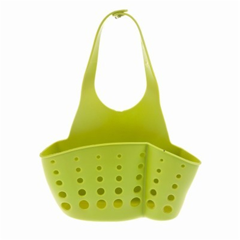 Creative adjustable snap-on sink storage hanging basket kitchen storage rack faucet sponge drain hanging bag