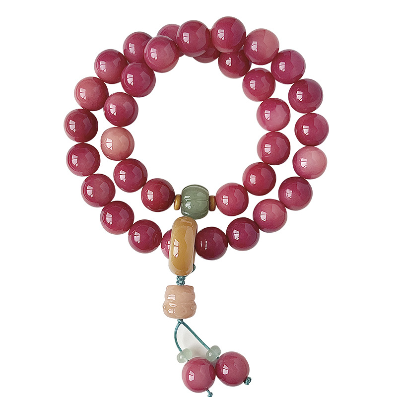 Wholesale Price Popular Black Plum Sauce Round Bead Bodhi Bracelet National Style Double Circle Handheld Versatile Disc Playing Buddha Beads Bracelet