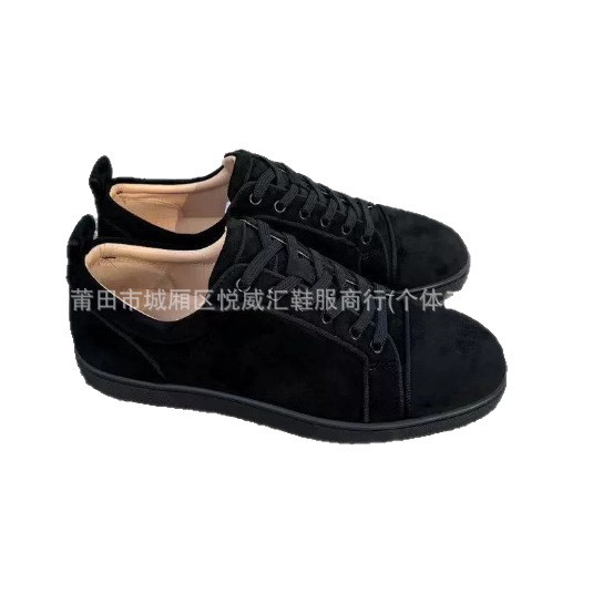 European Style Men's Shoes with Rivets, Red Sole Sneakers, Versatile Trendy Rivet Couple Casual Trendy Brand European Casual Shoes