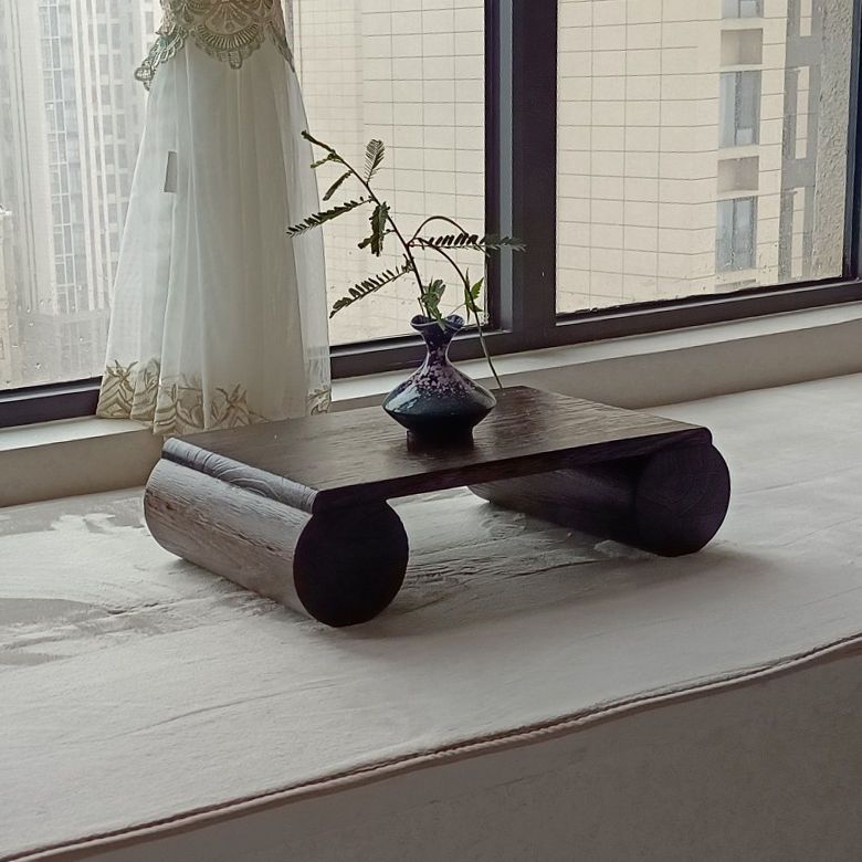 Маленький кофейный столик для окна, низкий стол для подоконника, домашний канг-стол, японский стиль, массивный стол для окна, чайный стол