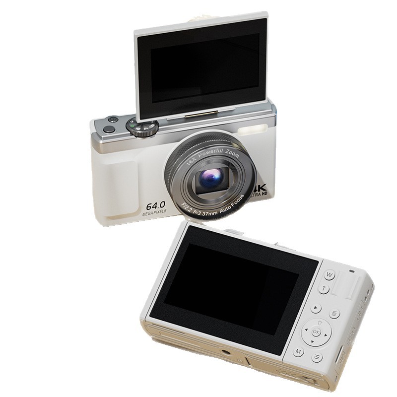 新款CCD数码相机6400W高清翻转屏幕相机儿童照相机学生党美颜相机